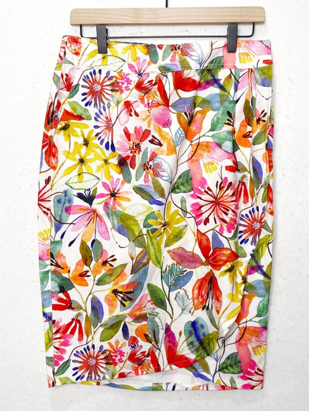 RIPSKIRT Wildflower Watercolor Length 3 Batik Floral Wrap Skirt Size Small Art - Picture 3 of 9